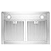 AKDY European Style Wall Mount Stainless Steel Range Hood Vent with Touch Control and Carbon Filters (30)