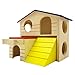 Alfie Pet by Petoga Couture - GARI Wood Hut for Small Animals like Dwarf Hamster and Mouse - Size: Large
