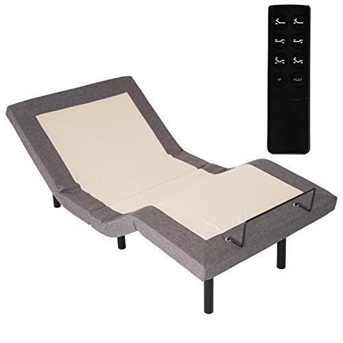 Adjustable Bed Base Backlit Wireless Remote Bed Frame Max 848LB, 7”or