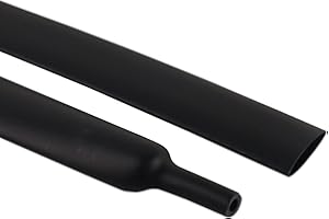 BUYUNEED Black Heat Shrink Tubing Adhesive Lined 4:1 Ratio Marine Grade Waterproof Wire Shrink Wrap Tubing Insulation Seal (1/2"-20ft, Black)