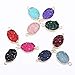 Forise 10pcs New Fashion Faux Druzy Quartz Jewelry Connector Oval Resin Stone Fit for Charms Jewelry Bracelet Accessories (Oval)
