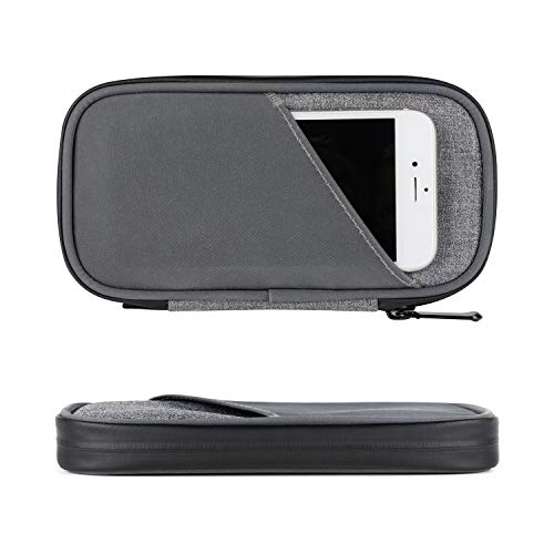Comfyable Mini Cord Organizer Bag, Power Cord Holder Bag, Travel Cable Storing Case for Wires Electronic Accessories, Electrical Cord Storage, Cable Wire Pouch - Dark Gray - Thumbnail 5