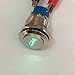 ESUPPORT 12V Car Auto Green LED Light Momentary Speaker Horn Push Button Metal Toggle Switch 19mm