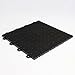 BlockTile B0US4230 Garage Flooring Interlocking Tiles Coin Top Pack, Black, 30-Pack