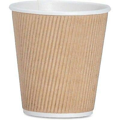1InTheHome 10 Oz Coffee Cups With Lids. Disposable Insulated Ripple Wall Paper Hot Cups with Lids (50 pack)