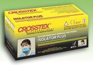 Mask Face Isolator Plus N95 Particulate Respirator Blue/White by Crosstex International
