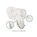 Wall Charmers Mini White + Gold Tusk Faux Elephant Head Wall Hanging - 10 inch Faux Taxidermy Animal Head Wall Decor - Handmade Farmhouse Decor