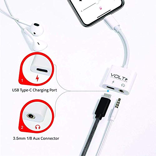 Headphone Aux Adapter Works for Samsung Galaxy S21+ 5G/Plus/Ultra with USBC 3.5mm Audio