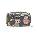 DOENR Makeup Bag Portable Travel Cosmetic Train Case Cute Sloth Toiletry Bag Organizer Accessories Case Tools Case for Beauty Women