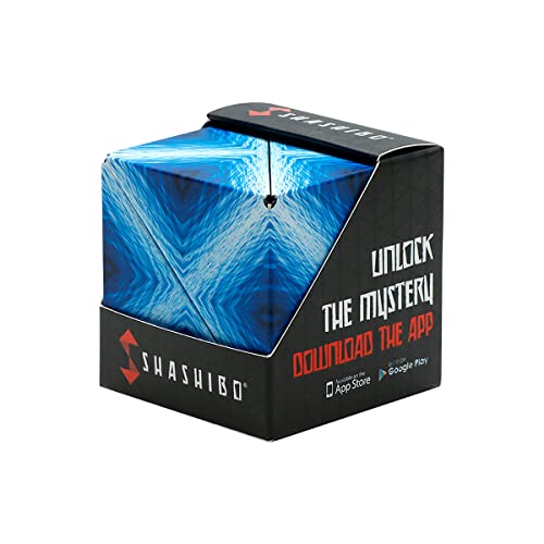 Shashibo Formwechsel-Box – Preisgekrönter, Patentierter Zappelwürfel Mit 36 Seltenerdmagneten – Lässt Sich In Über 70 Formen Verwandeln (Blue Planet)