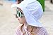 JAN & JUL Toddler Girls White Cotton Sun Hats 50 UPF, Drawstring Adjustable, Stay-on Tie (M: 6-24m, Floppy Hat: Tiny Floret)