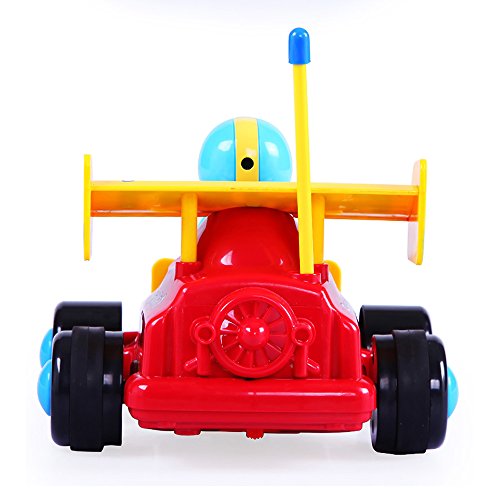 DeXop RC Cartoon Race Car Electric Radio Control Toy with Removable Action Figure & Music & Lights for Toddlers & Young Children
