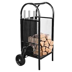 3 piezas XL Carretilla para la chimenea Con escoba, pala de fresno