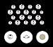 450 pcs 2mm - 6mm Resin Clear Crystal Round Rhinestones Flatback Mix Size ~ M1-23 [by Zealer]