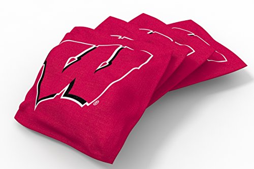 Wild Sports NCAA Wisconsin Badgers Red Authentic Cornhole Bean Bag Set (4 Pack)