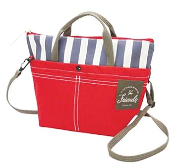 Amazon ランチバッグ Friends レッド 大きめ 保冷 保温 ショルダー