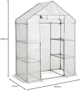 Taylor & Brown Walk In Greenhouse Cover Heavy Duty Replacement 143x73x195cm view 8