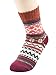 Zando Athletic Women Girls Knit Pattern Winter Cashmere Vintage Cabin Socks Crew Retro Thick Warm Wool Mid-Calf Socks