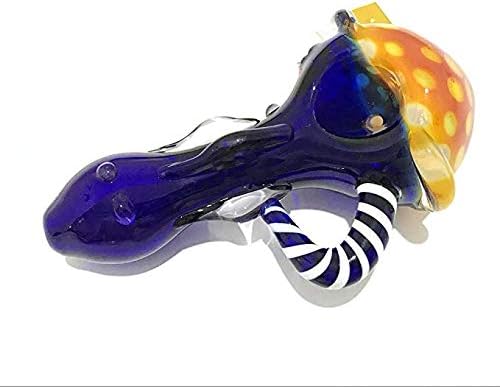Handmade Glass Tube Crystal Clear Stripe Rotation Design Pipe (Glass Tube9)