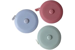 Jindizi 3 Pack Tape Measure, 78.7 Inch Retractable Measuring Tape, Mixed Color, Fibreglass Blade, ABS Case, Push Button Lock