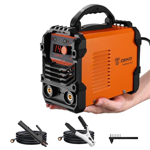 Mini Soldering Iron:DEKO 140A 220V MMA ARC Welder for Home Repair, Metal Welding, DIY, Portable Welding Machine with Adjustable Shoulder Strap for Welders