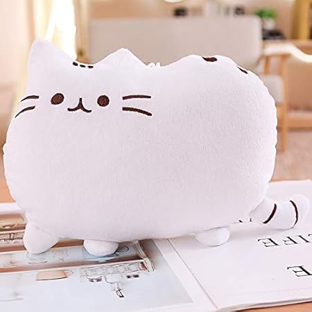 Amazon Tregia 25cm かわいいぬいぐるみ猫のおもちゃ ソフト枕 動物猫クッション 猫人形と猫のぬいぐるみ 子供 誕生日プレゼント おもちゃ 6歳の女の子のギフト My Favourite スーパーヒーローデコレーション 25cm ホワイト ぬいぐるみ おもちゃ