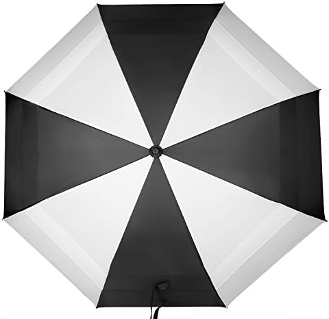 Koler Golf Umbrella Windproof 62 Inch Oversized Double Vented Canopy Auto Open Waterproof &amp; Sunproof Extra large Stick Umbrellas (Black/White)