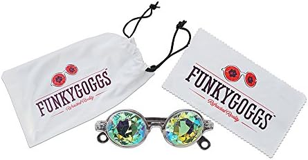 Kaleidoscope Glasses - Rainbow Prism Diffraction Glasses - Experience Amazing Vivid Colors by Funky Goggs (Clear)