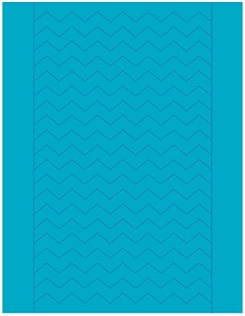 OASKA Lucks Sweet Shapes Fondant Strips Plus Bonus Ribbons &amp; Accent Pieces Decorative Cake Topper (20 Pack), Teal/Chevron