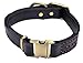 Sindello Genuine Leather Pet Dog Collar Durable and Comfortable Adjustable S M L Black Brown (M, Black)
