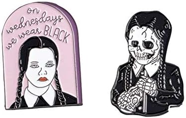 Novelty Enamel Lapel Pin Backpack Hat Jacket Accessories Beetlejuice Adam and Barbara