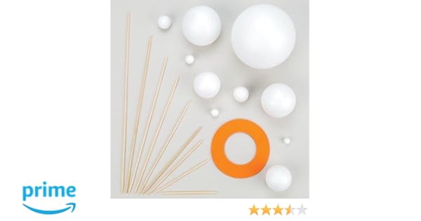 Make Your Own Solar System Kits With Various Sizes Polystyrene Balls Foam Pieces Wooden Sticks For Kids Science Projectspack Of 2 Kits