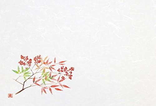 若泉漆器Wakaizumi lacquerware Japanese paper table mat long 3 cun longitudinal Kumoryu Japanese paper laid mat flowers and trees series cold southern sky cloud inflow 100 pieces B-26-39