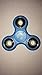 Aimbig Fidget Spinner Toy Stress Reducer - Tri-Spinner Fidget Toy with Si3N4 Hybrid Ceramic Bearing - Perfect For ADD, ADHD, Anxiety, and Autism Adult Children - Non-3D Printed (blue))
