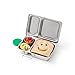 PlanetBox Shuttle Eco-Friendly Stainless Steel Bento Lunch Box with 2 Compartments for Adults and Kids - Purple Carry Bag with Lady Bug Magnets