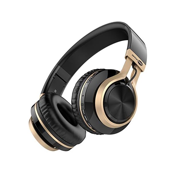 BASEMAN-Wireless-Bluetooth-Headphones-Over-Head-Wired-Wirelss-and-TF-Card-Mode-Lightweight-Foldable-Headphone-Hi-Fi-Stereo-Deep-Bass-Boosted-Earphone-for-Travel-Work-for-Phone-TV-PC-Black-Gold BASEMAN Wireless Bluetooth Headphones Over Ear, Long Battery Life Stereo Deep Bass Headphones with Microphone TF Card…