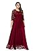 ESPRLIA Women's Plus Size Floral Lace 3/4 Sleeve Wedding Maxi Dress (3X, Wine)