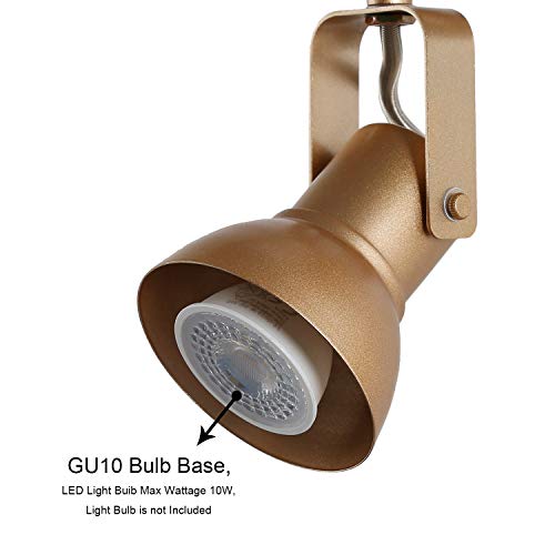 KSANA Gold LED Track Lighting, Adjustable Modern Ceiling Spotlight, 4 Lights Kitchen Track Lighting