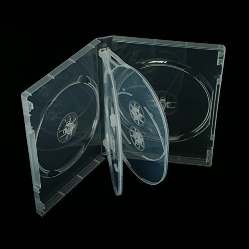 VISION MEDIA - 6 Way Super Clear Multi DVD/CD/BLU RAY Case (5pcs) - 22mm Spine Machine Grade