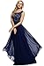 ANGVNS Women Lady Sleeveless Lace Patchwork Party Evening Dress