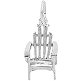 Adirondack Chair Charm In Sterling Silver, Charms