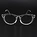 GQUEEN Fashion Fake Glasses Non Prescription Clear Glasses, UV400 Sun Glasses Oval Round Keyhole Metal Temple, 201588