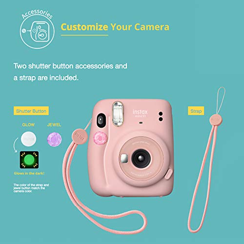 FUJIFILM INSTAX Mini 11 Instant Film Camera (Blush Pink) + ACCESSORY