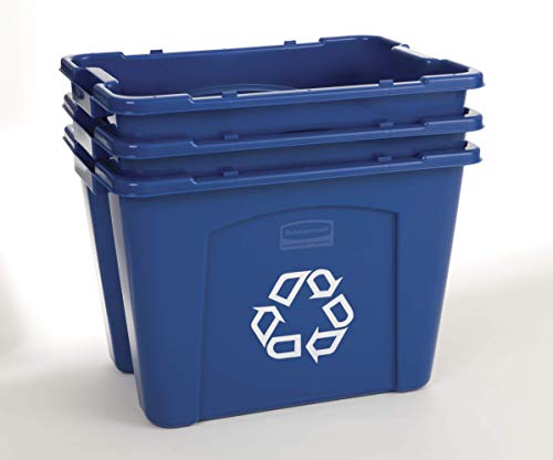 4 Rubbermaid+Commercial+Stackable+Recycling+FG571473BLUE