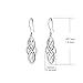 S925 Silver Earrings Solid Sterling Silver Polished Good Luck Irish Celtic Knot Vintage Dangles (Platinum)