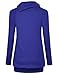 Miusey Casual Sweaters for Women, Ladies Cowl Neck Raglan Long Sleeve Tops Bottoming Oversized Fashion Pullover Loose Fitted Tunics Fall Shirts with Pockets for Office Blue XL