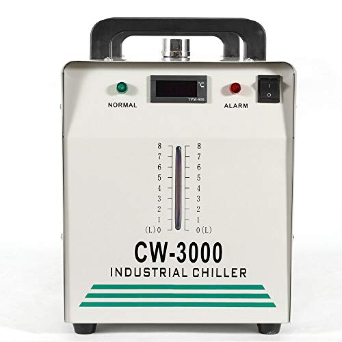 DONNGYZ Water Chiller, 110V 9L Capacity Industrial Chiller Thermolysis Cooling System CW-3000 for 60W /80W Laser Machine CO2 Glass Tube Cooler Single Flow Alarm - Thumbnail 5
