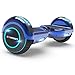 Hoverboard Two-Wheel Self Balancing Electric Scooter UL 2272 Certified, Metallic Chrome with Bluetooth Speaker and LED Light (Chrome Blue)