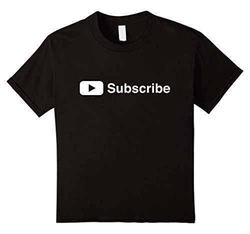 Kids Subscribe Play Tube Button Vlogger T-Shirt 2016 10 Black