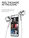 Linklike Quad Dynamic Driver Hi-Res Extra Bass Earbuds Headphones Wired Earbuds with Microphone, Lightweight Earphones with Volume Control 3.5mm Jack, in-Ear Headphones (Silver/White)thumb 3